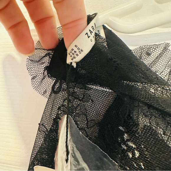 Nwt Zara black lace and beaded dress - Picture 5 of 8